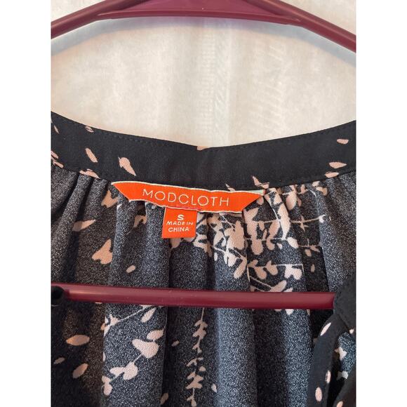 ModCloth Black Beige Bohemian Style Dress Women's Size Small - Picture 3 of 8